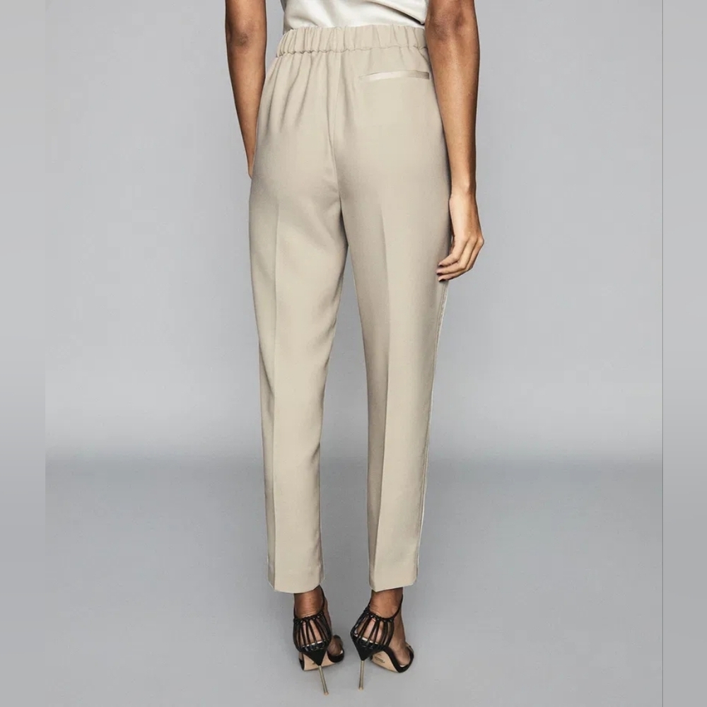 NWT REISS | $245 Cleo Satin Side Stripe Pants - Picture 5 of 6
